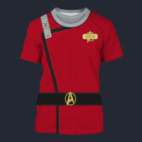 Modetrail TWOK II-VI Uniform 2270s Sciences Division T-shirt Costume, Star Trek Costume S-5XL US Size, Gift For Him
