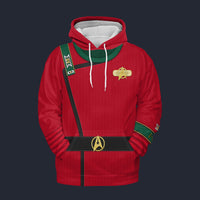 Modetrail TWOK II-VI Uniform 2270s Security Division Hoodie Costume, Star Trek Costume S-5XL US Size, Gift For Him