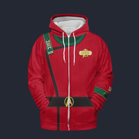 Modetrail TWOK II-VI Uniform 2270s Security Division Zip Hoodie Costume, Star Trek Costume S-5XL US Size, Gift For Him