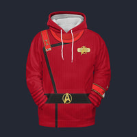 Modetrail TWOK II-VI Uniform 2270s Trainee Fleece Hoodie Costume, Star Trek Costume S-5XL US Size, Gift For Him