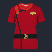 Modetrail TWOK II-VI Uniform 2270s Trainee T-shirt Costume, Star Trek Costume S-5XL US Size, Gift For Him