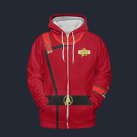 Modetrail TWOK II-VI Uniform 2270s Trainee Zip Hoodie Costume, Star Trek Costume S-5XL US Size, Gift For Him