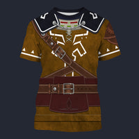Modetrail Tears Of The Kingdom Brown Link Attire Zelda T-shirt Costume, The Legend of Zelda Costume S-5XL US Size, Gift For Him