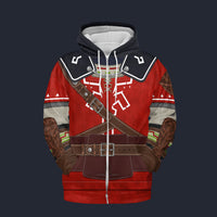 Modetrail Tears Of The Kingdom Goron Tunic Zelda Fleece Zip Hoodie Costume, The Legend of Zelda Costume S-5XL US Size, Gift For Him