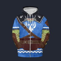 Modetrail Tears Of The Kingdom Link Island Lobster Fleece Zip Hoodie Costume, The Legend of Zelda Costume S-5XL US Size, Gift For Him