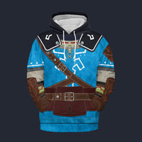 Modetrail Tears Of The Kingdom Link Zelda Champion's Tunic Fleece Hoodie Costume, The Legend of Zelda Costume S-5XL US Size, Gift For Him
