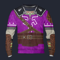 Modetrail Tears Of The Kingdom Purple Link Attire Zelda Long Sleeves Costume, The Legend of Zelda Costume S-5XL US Size, Gift For Him