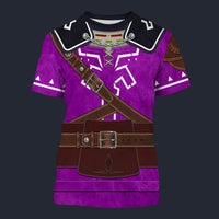 Modetrail Tears Of The Kingdom Purple Link Attire Zelda T-shirt Costume, The Legend of Zelda Costume S-5XL US Size, Gift For Him