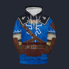 Modetrail Tears Of The Kingdom Zora Tunic Zelda Fleece Hoodie Costume, The Legend of Zelda Costume S-5XL US Size, Gift For Him