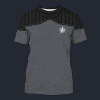 Modetrail The Next Generation Acting Ensign Wesley Crusher Uniform T-shirt Costume, Star Trek Costume S-5XL US Size, Gift For Him