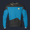 Modetrail Star Trek The Next Generation Blue Trooper Tracksuit Costume Hoodie Sweatshirt T-Shirt Sweatpants, S-5XL US Size