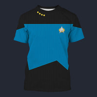 Modetrail Star Trek The Next Generation Blue Trooper T-shirt Costume, S-5XL US Size, Gift For Him