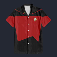Modetrail Star Trek The Next Generation Command Hawaiian Shirt Costume, S-5XL US Size, Unisex Button Down Shirt