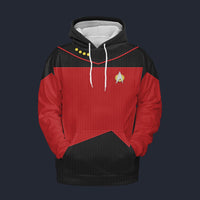 Modetrail Star Trek The Next Generation Command Hoodie Costume, S-5XL US Size, Gift For Him