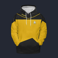 Modetrail Star Trek The Next Generation Operations Tracksuit Costume Hoodie Sweatshirt T-Shirt Sweatpants, S-5XL US Size