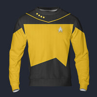 Modetrail Star Trek The Next Generation Operations Long Sleeves Costume, S-5XL US Size, Gift For Him
