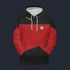 Modetrail Star Trek The Next Generation Red Trooper Tracksuit Costume Hoodie Sweatshirt T-Shirt Sweatpants, S-5XL US Size