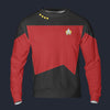 Modetrail Star Trek The Next Generation Red Trooper Tracksuit Costume Hoodie Sweatshirt T-Shirt Sweatpants, S-5XL US Size