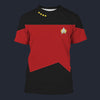 Modetrail Star Trek The Next Generation Red Trooper T-shirt Costume, S-5XL US Size, Gift For Him