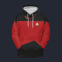 Modetrail The Next Generation Red Version 2 Fleece Hoodie Costume, Star Trek Costume S-5XL US Size, Gift For Him