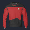 Modetrail The Next Generation Red Version 2 Sweatshirt Costume, Star Trek Costume S-5XL US Size, Gift For Him