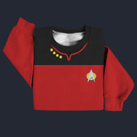 Modetrail The Next Generation Red Version 2 Sweater Costume, Star Trek Costume S-5XL US Size, Gift For Him