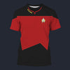 Modetrail The Next Generation Red Version 2 T-shirt Costume, Star Trek Costume S-5XL US Size, Gift For Him