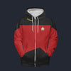 Modetrail Star Trek The Next Generation Red Trooper Zip Hoodie Costume, S-5XL US Size, Gift For Him