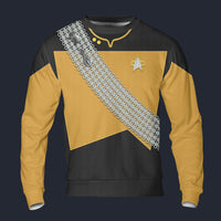 Modetrail The Next Generation Worf Klingon Sweatshirt Costume, Star Trek Costume S-5XL US Size, Gift For Him