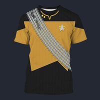 Modetrail The Next Generation Worf Klingon T-shirt Costume, Star Trek Costume S-5XL US Size, Gift For Him