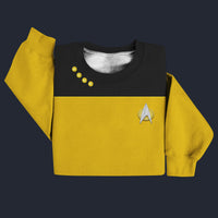 Modetrail Star Trek The Next Generation Yellow Trooper Sweater Costume, S-5XL US Size, Gift For Him