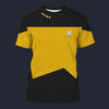 Modetrail Star Trek The Next Generation Yellow Trooper T-shirt Costume, S-5XL US Size, Gift For Him