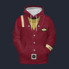 Modetrail The Search for Spock Scotty_s Monster Maroon Fleece Hoodie Costume, Star Trek Costume S-5XL US Size, Gift For Him