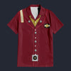 Modetrail The Search for Spock Scotty_s Monster Maroon Hawaiian Shirt Costume, Star Trek Costume S-5XL US Size, Unisex Button Down Shirt