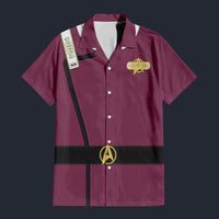 Modetrail The Wrath of Khan Captain Spock Hawaiian Shirt Costume, Star Trek Costume S-5XL US Size, Unisex Button Down Shirt