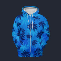 Modetrail Tommy Vercetti Blue Fleece Zip Hoodie Costume, GTA Costume S-5XL US Size, Gift For Him