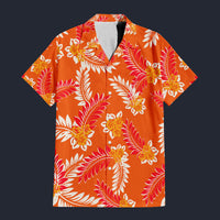 Modetrail Tommy Vercetti Floral GTA Vice City Orange Hawaiian Shirt And Beach Short Cosplay