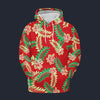 Modetrail Tommy Vercetti Floral Red Fleece Hoodie Costume, GTA Costume S-5XL US Size, Gift For Him