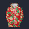 Modetrail Tommy Vercetti Floral Red Zip Hoodie Costume, GTA Costume S-5XL US Size, Gift For Him