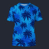 Modetrail Tommy Vercetti Palm Tree Blue T-shirt Costume, GTA Costume S-5XL US Size, Gift For Him