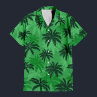 Modetrail Tommy Vercetti Palm Tree GTA Vice City Green Hawaiian Shirt And Beach Short Cosplay