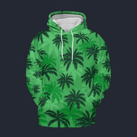 Modetrail Tommy Vercetti Palm Tree Green Tracksuit Costume Hoodie Sweatshirt T-Shirt Sweatpants, GTA Costume S-5XL US Size