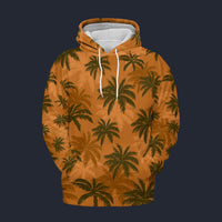 Modetrail Tommy Vercetti Palm Tree Orange Tracksuit Costume Hoodie Sweatshirt T-Shirt Sweatpants, GTA Costume S-5XL US Size
