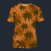 Modetrail Tommy Vercetti Palm Tree Orange Tracksuit Costume Hoodie Sweatshirt T-Shirt Sweatpants, GTA Costume S-5XL US Size