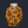 Modetrail Tommy Vercetti Palm Tree Orange Zip Hoodie Costume, GTA Costume S-5XL US Size, Gift For Him