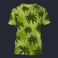 Modetrail Tommy Vercetti Palm Tree Yellow T-shirt Costume, GTA Costume S-5XL US Size, Gift For Him