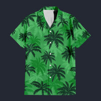 Modetrail Tommy Vercetti Palm Tree Green Hawaiian Shirt Costume, GTA Costume S-5XL US Size, Unisex Button Down Shirt