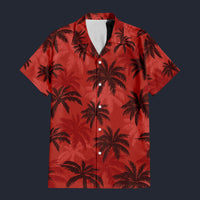 Modetrail Tommy Vercetti Palm Tree Red Hawaiian Shirt Costume, GTA Costume S-5XL US Size, Unisex Button Down Shirt