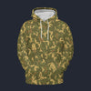 Modetrail Vegas Gold Camouflage Fleece Hoodie Costume, Military Costume S-5XL US Size, Gift For Him