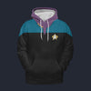Modetrail Voyager Blue Fleece Hoodie Costume, Star Trek Costume S-5XL US Size, Gift For Him